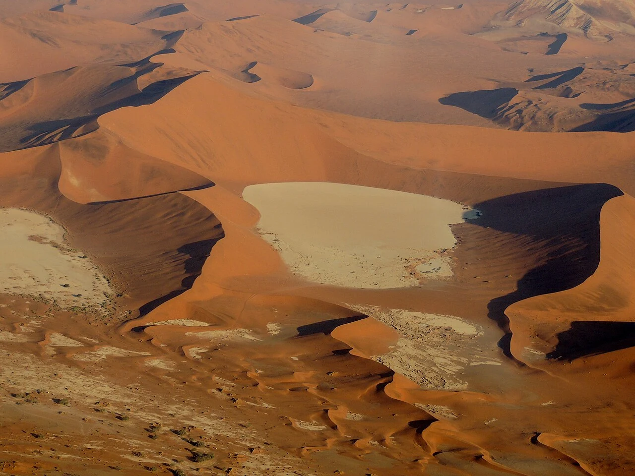 Namib dunes and clay pan, original photograph